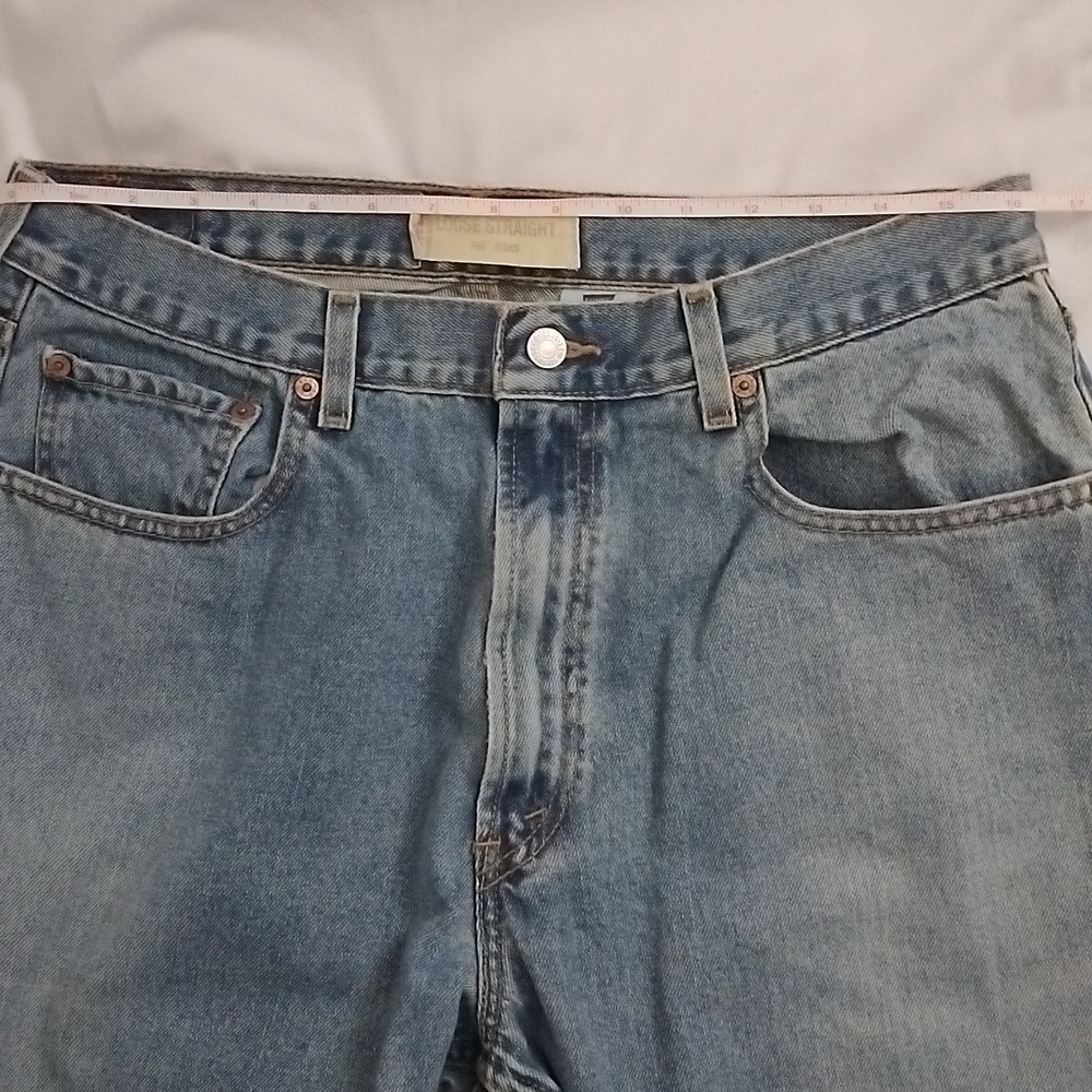 Levi's 569 Loose Straight Fit Denim Red Tab VTG 90s 100% COTTON 36x32 Blue Wash - Picture 6 of 17